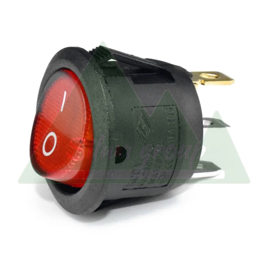Saklar KCD1 bulat LED 3Pin-Merah