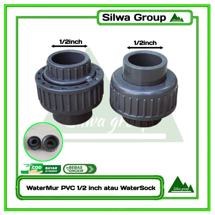 Water mur / water mor sambungan pipa paralon 1/2inch